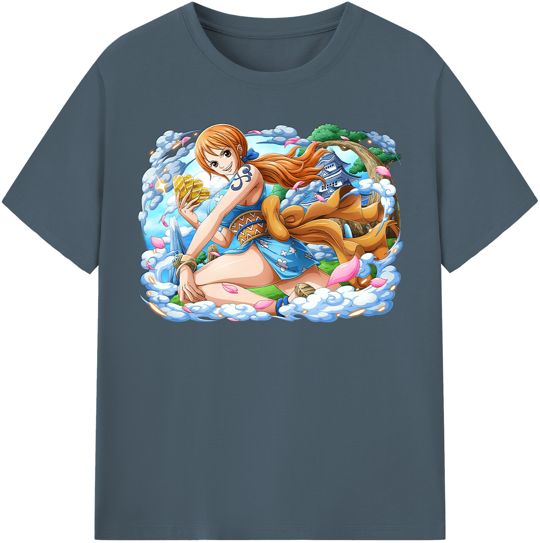 ワンピース ナミ ONE PIECE Nami 綿100％半袖Tシャツ（フロントプリント）